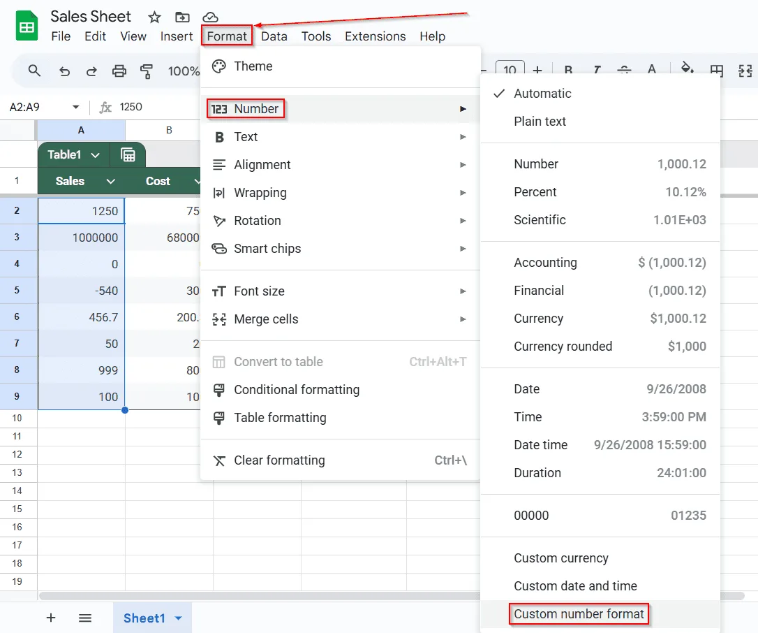 Add Units Like “days” or “kg” to Numbers on Google Sheets