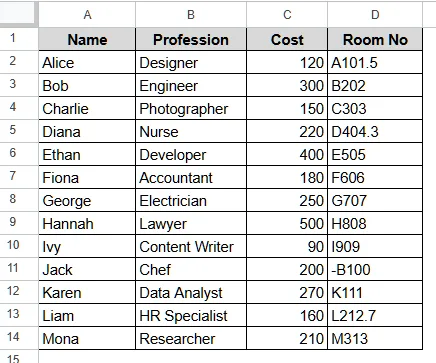 Extract Numbers from a String Using REGEXEXTRACT in Google Sheets