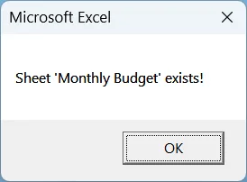 Ask the Sheet Name from the User and Check If It Exists
