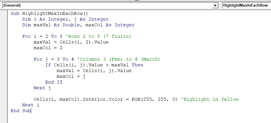 Examples of For…Next Loop In Excel VBA