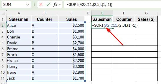 Auto Sort Multiple Columns with Different Orders