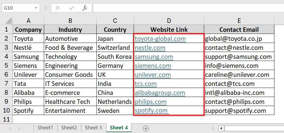 Using the Edit Hyperlink Window to Copy a Hyperlink in Excel