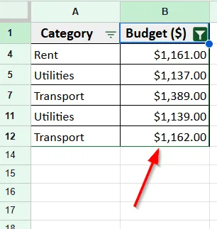 Apply Filter to Hide Rows Based on Cell Value