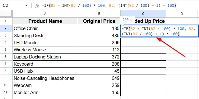 Using IF and INT for Custom Rounding