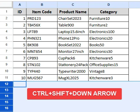 Using the Context Menu Options to Hide Unused Cells