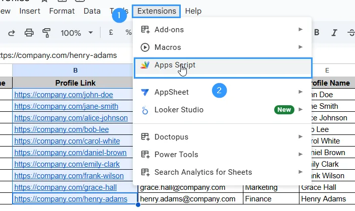 Using Apps Script to Remove All Hyperlinks