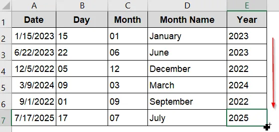 Format Date Parts as Text Using the TEXT Function