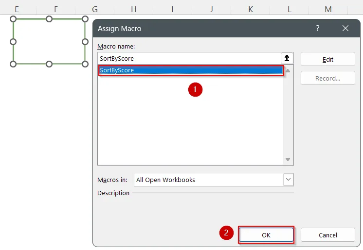 Use a Shape as a Button to Open Assign Macro Popup
