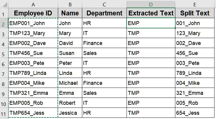 Use Text to Columns for Fixed-Width Extraction