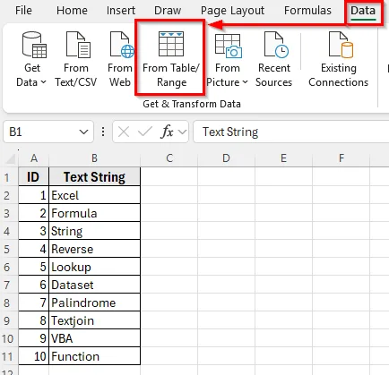 Using Power Query to Reverse a Text String