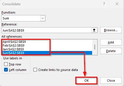 Using the Consolidate Feature to Pull the Same Cell from Multiple Sheets into a Master Column