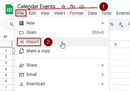 Export Events Using Google Takeout (Manual Method)