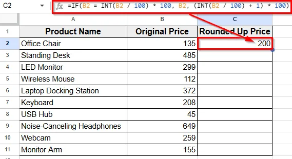 Using IF and INT for Custom Rounding