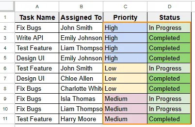 Sorting Multiple Columns with Sort Range from the Menu Bar