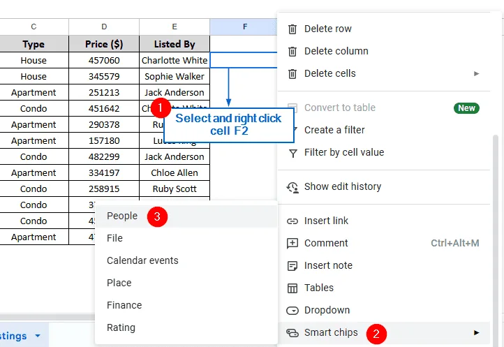 Tag Someone In Google Sheets Using Smart Chips