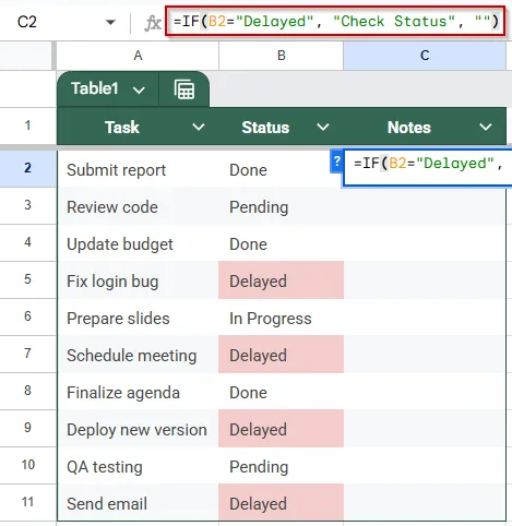 Implement Conditional Formatting and Helper Column for Color Detection