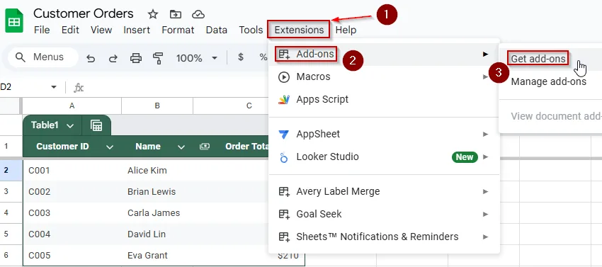 Use Google Sheets Add-Ons to Combine Sheets Without Formulas