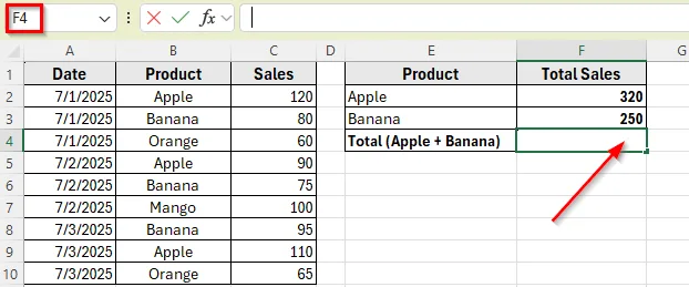 Combine SUMIFS with SUMPRODUCT Function to Add Multiple Criteria in the Same Column