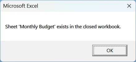 Check If the Sheet Exists in a Closed Workbook