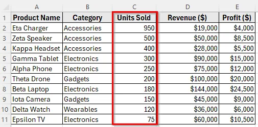 Sorting Rows by Column with the Sort Dialog Box