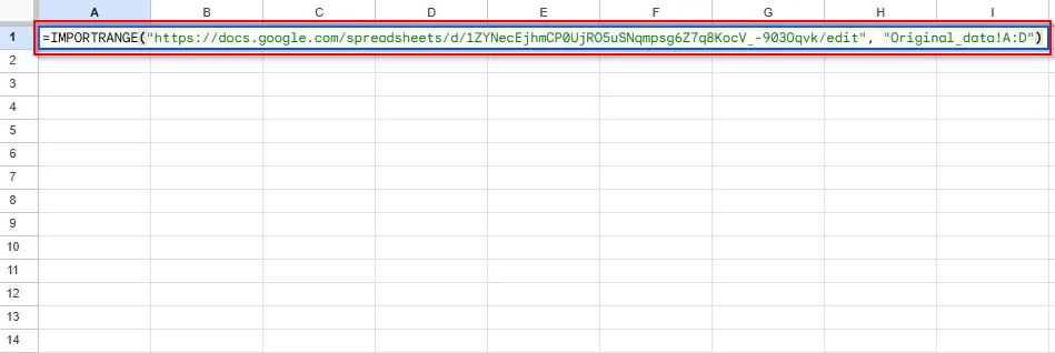 Hide Columns in Google Sheets from Certain Users Using the IMPORTRANGE Function-2
