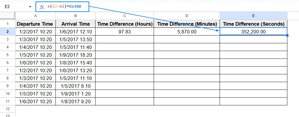 Calculate Duration Between Two Times Separately in Hours, Minutes and Seconds