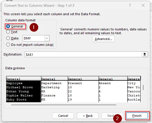 Directly Open the Text File in Excel