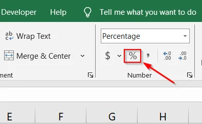 Using Percent Style with Formula for Marksheet in Excel