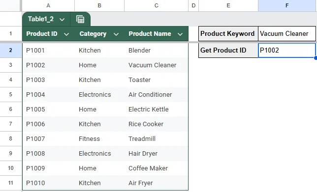 Use FILTER for Dynamic Reverse Lookups in Google Sheets