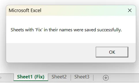 Save Only Worksheets with Specific Text/Word as Separate Files