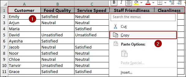 Steps to Analyze Likert Scale Data in Excel
