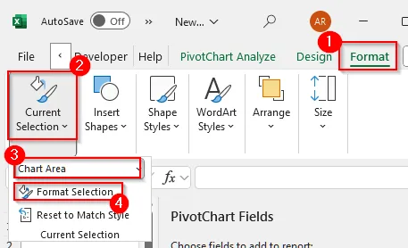 Customizing the Pivot Chart