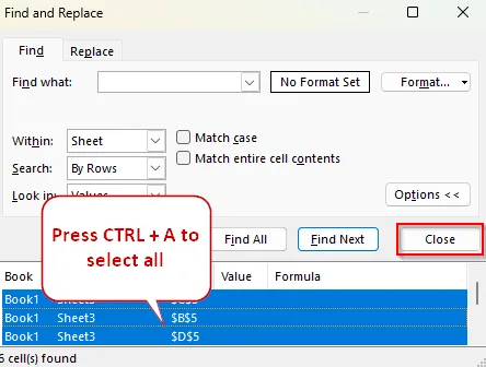 Locate and Highlight Blank Cells with the Find & Replace Tool