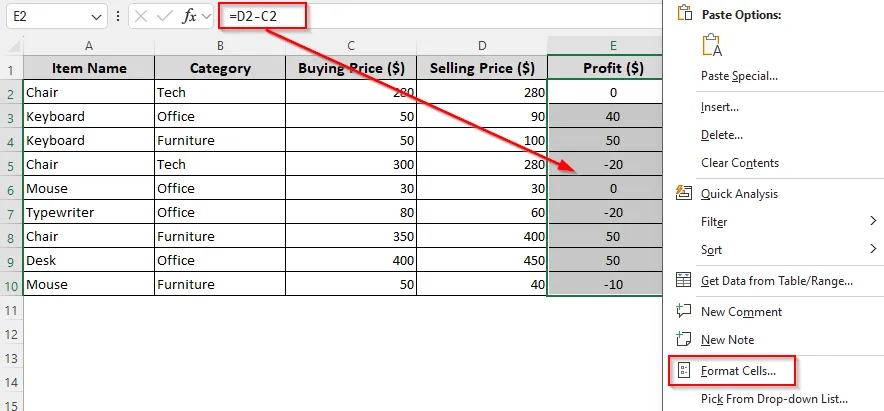 Convert Zeros to Blank Using Custom Cell Formatting