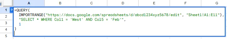 Utilize QUERY & IMPORTRANGE With Multiple WHERE Conditions To Import Ranges With Multiple Criteria
