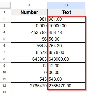 Using the TEXT Function