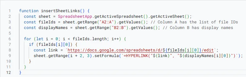 Automate Cross-File Linking with Apps Script