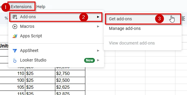 Using Google Sheets Add-ons
