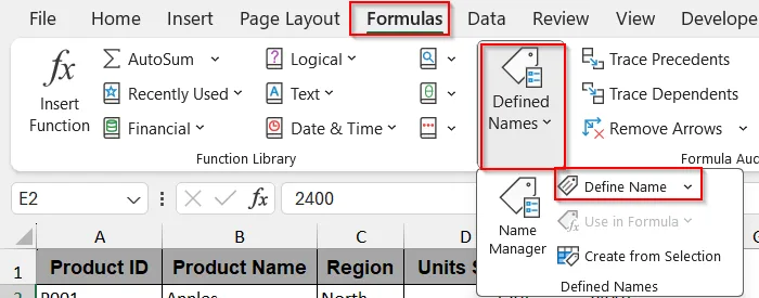 Apply Dynamic References with Named Ranges Across Sheets