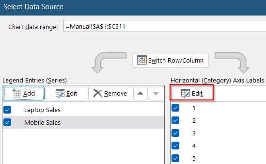 Manually Add the Second Series to a Single-Series Chart