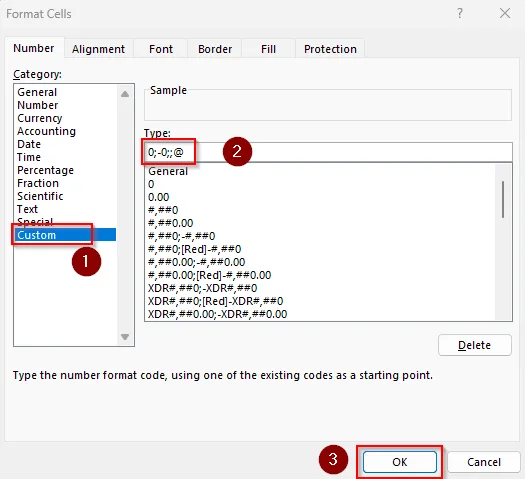 Convert Zeros to Blank Using Custom Cell Formatting