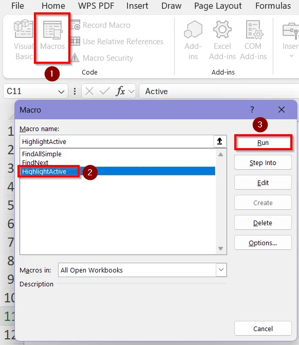 Find and Highlight All Same Words Using FindNext