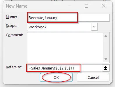 Apply Dynamic References with Named Ranges Across Sheets