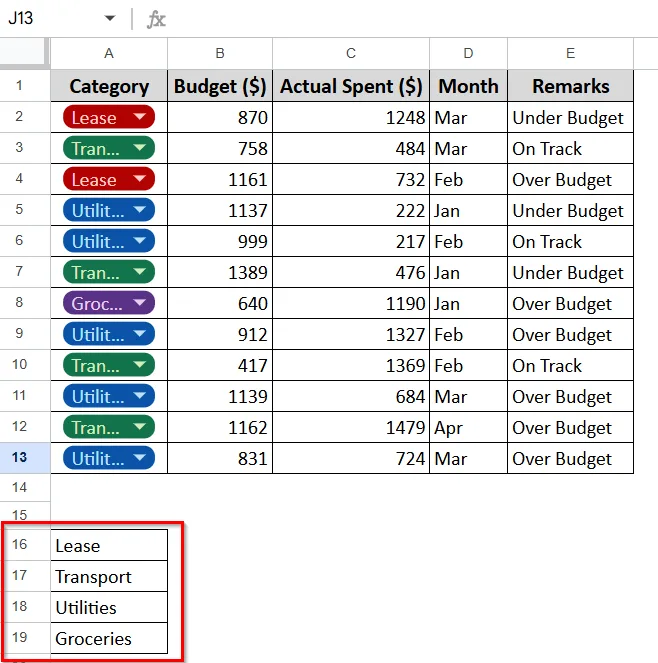 Editing the Drop-down List from a Range