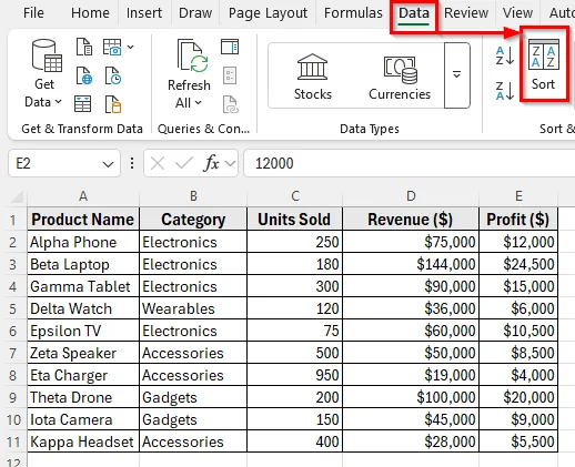 Sort Rows by Columns Left to Right Using a Custom Sorting Method