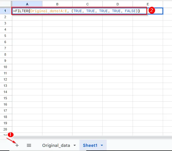 Hide Columns Using Filter Function in Google Sheets from Certain Users-1