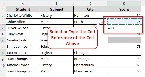 Filling Blank Cells with Data from Cells Above or Below