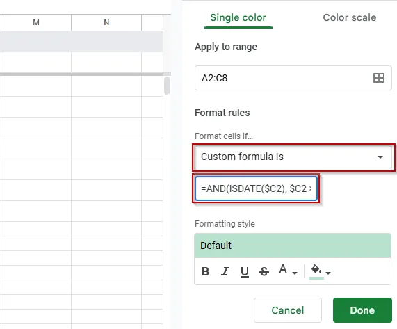 Combine ISDATE and AND Functions for Reliable Date Validation in Conditional Formatting