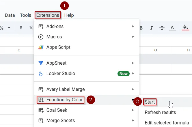 Use the "Function by Color" Add-on to Return Values Based on Cell Color
