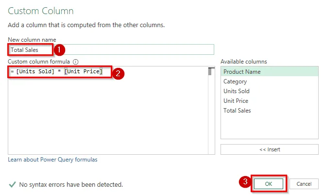 Add a Column Using Power Query (Advanced)